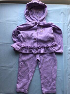 Absorba 18-months Lounge Set; Lilac/light purple; Pants along w/button up coat